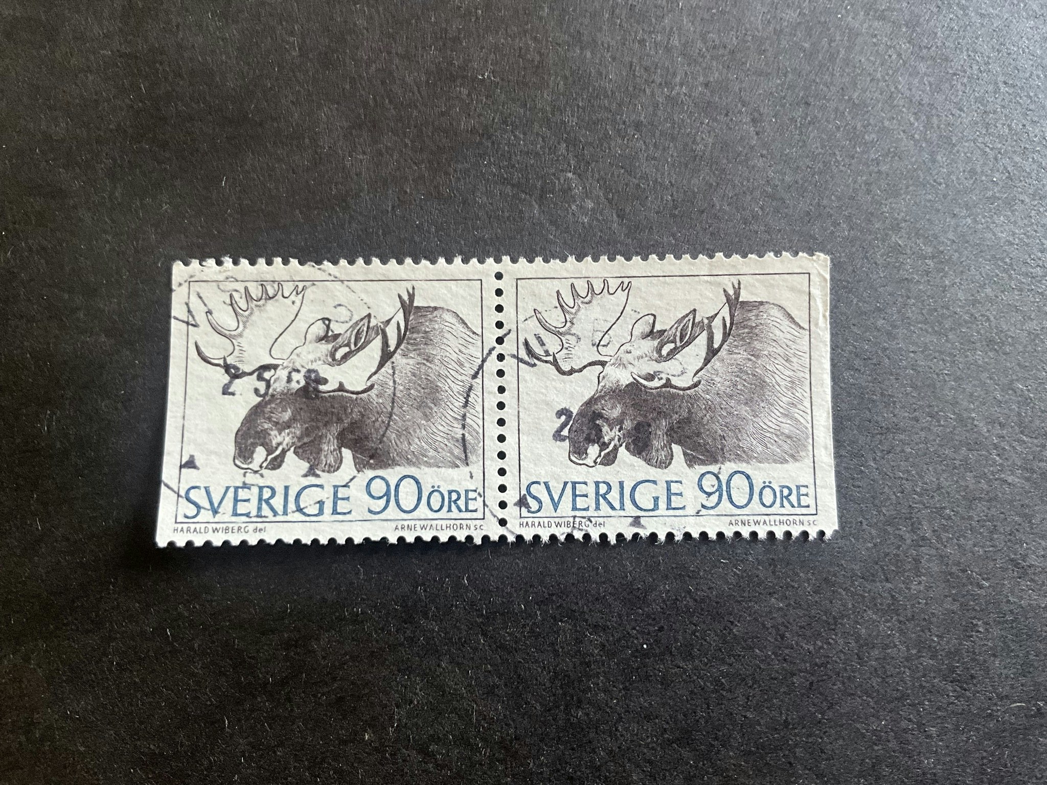 Bruksfrimärken facit nr 615 BB stämplat par
