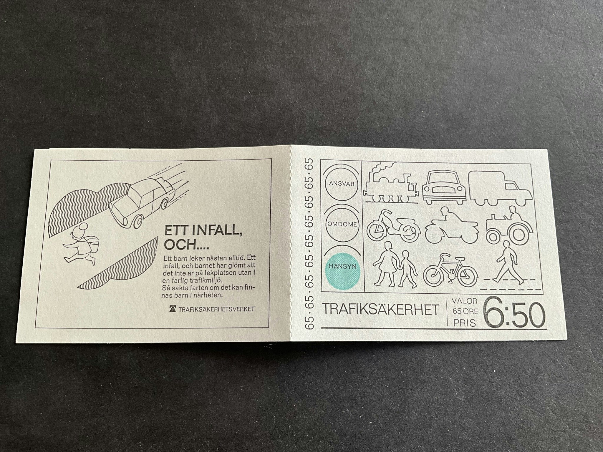 Trafiksäkerhet facit nr H 247 postfriskt häfte
