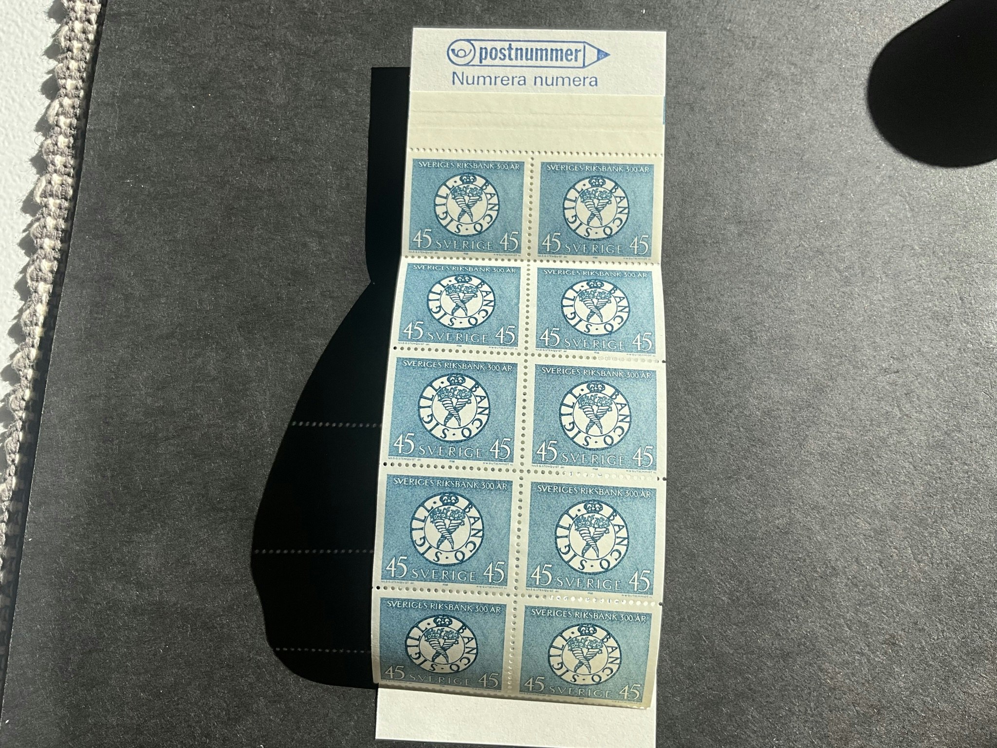 Sveriges riksbank postfriskt H 203 postfriskt häfte
