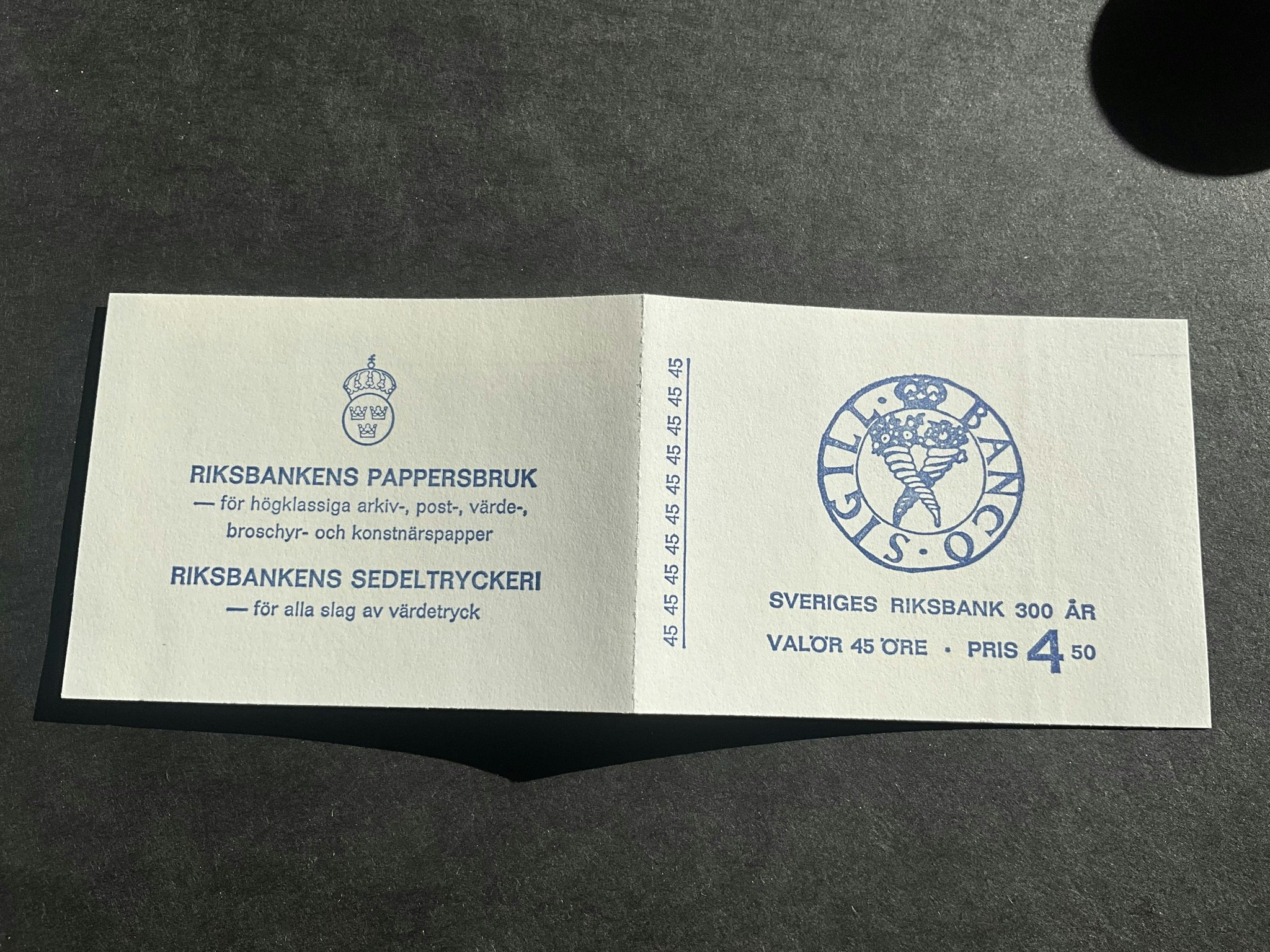 Sveriges riksbank postfriskt H 203 postfriskt häfte