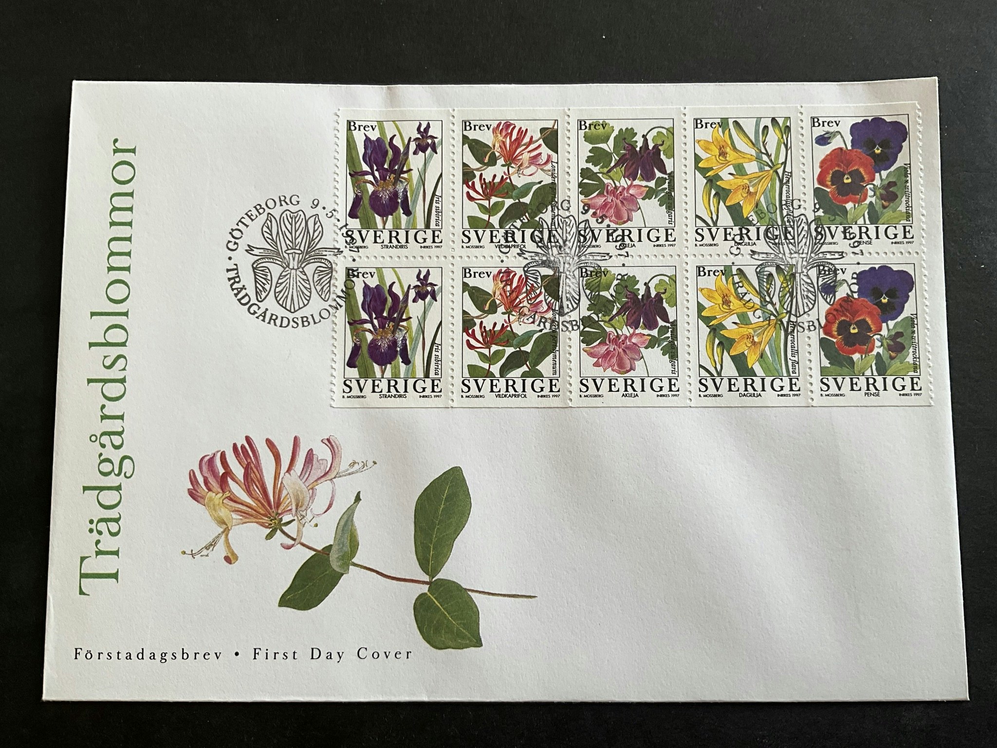 Trädgårdsblommor facit nr 2013-2017 FDC