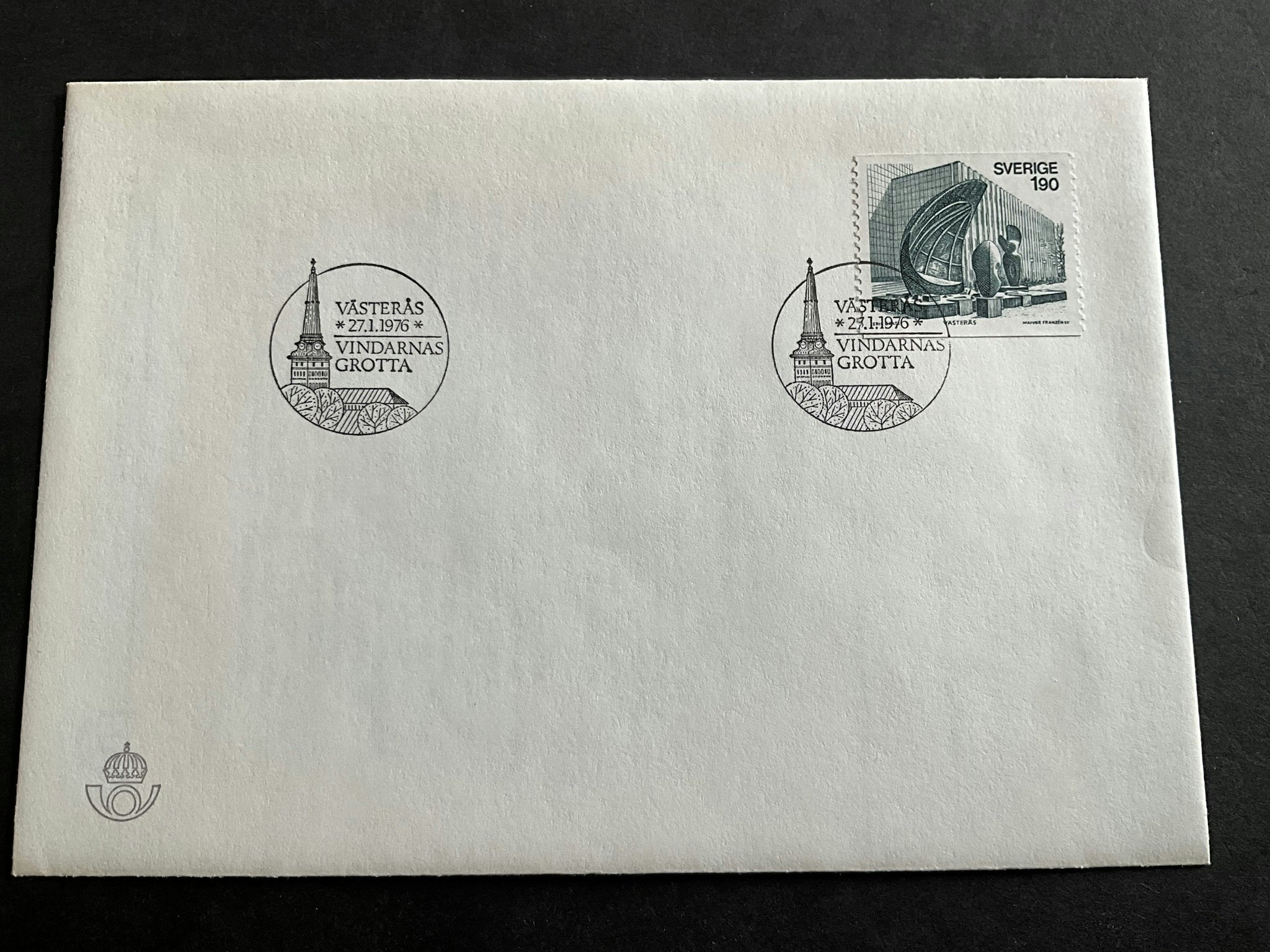 Vindarnas grotta facit 953 FDC stämplat Västerås