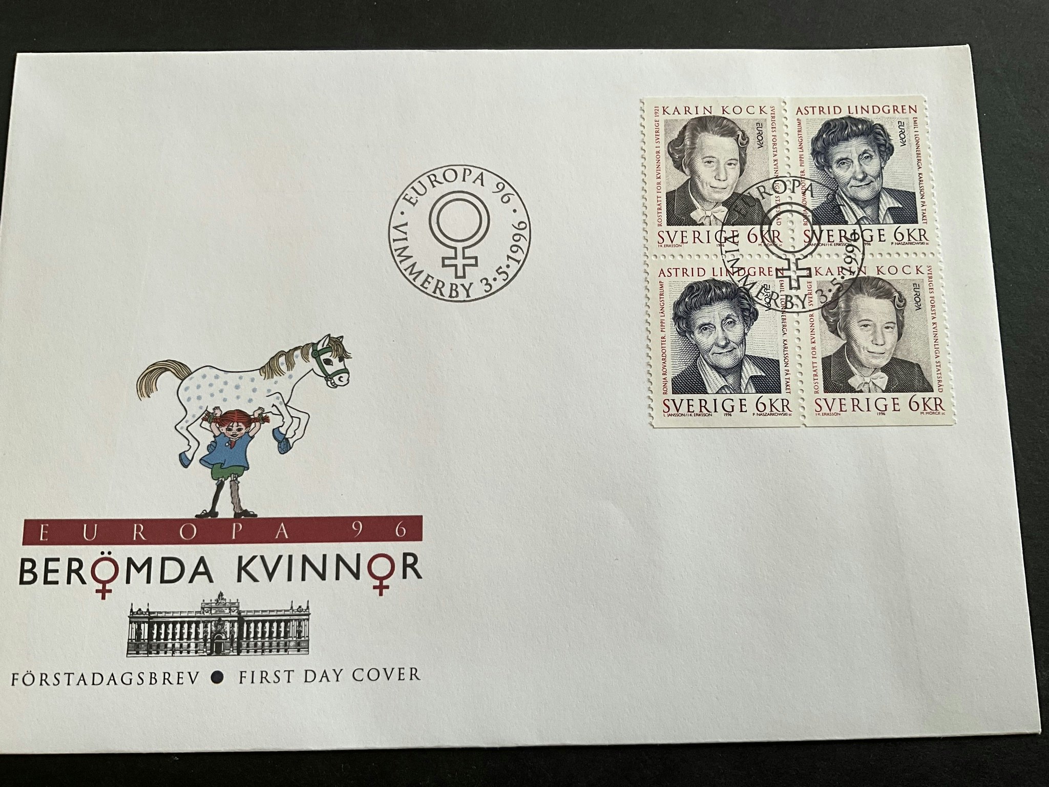 Berömda kvinnor facit nr 1960-1961 FDC