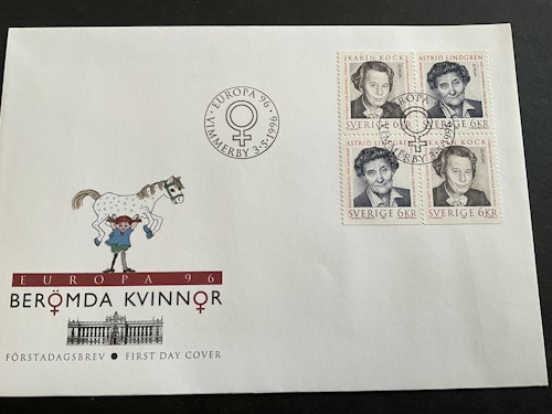 Berömda kvinnor facit nr 1960-1961 FDC
