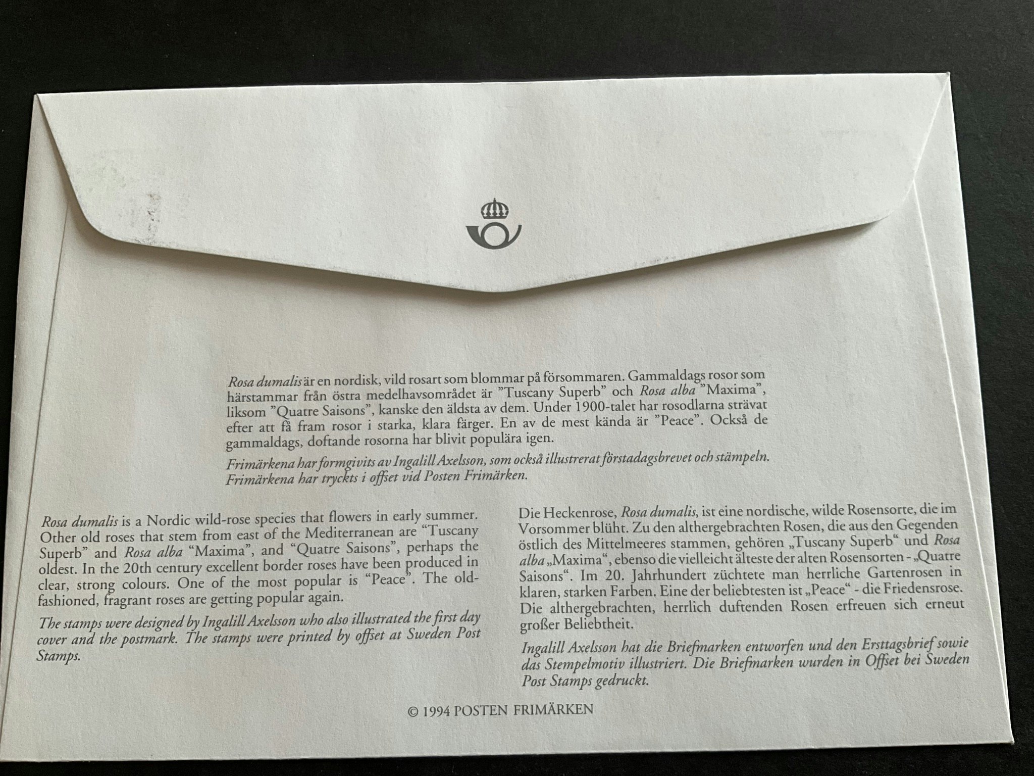 Rosor facit nr 1842-1846 FDC