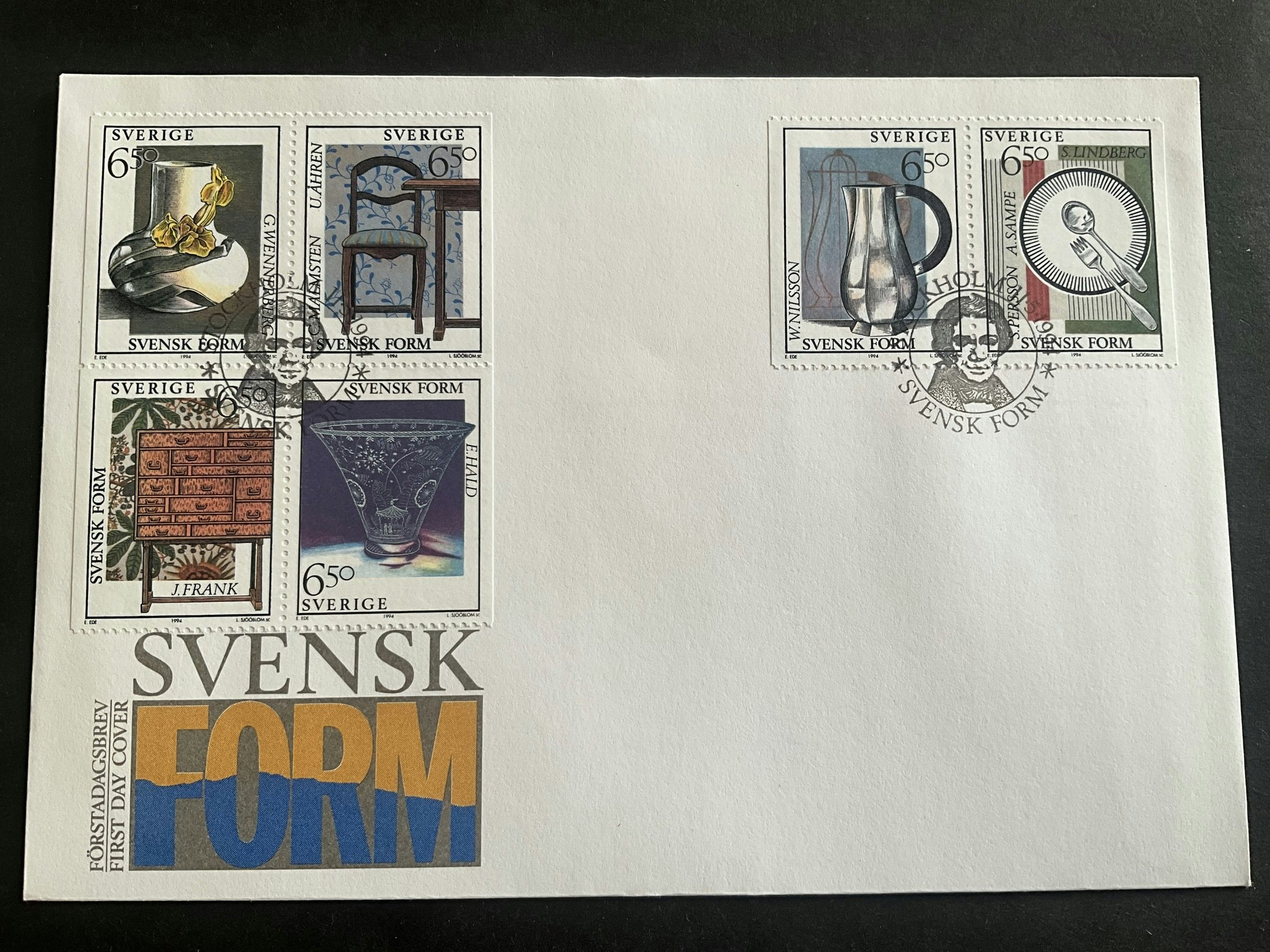 Svensk form facit nr 1847-1852 FDC