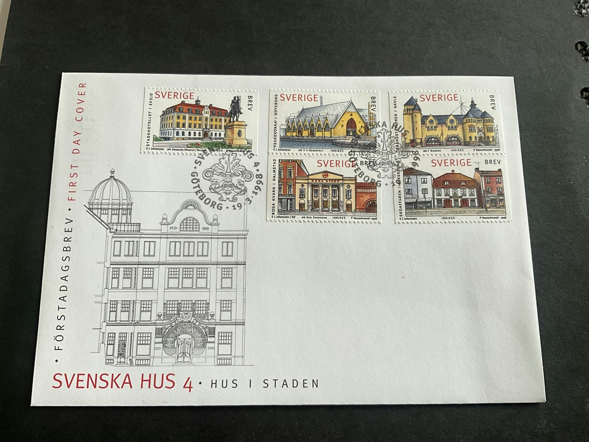Svenska hus 4 facit nr 2061-2065 FDC