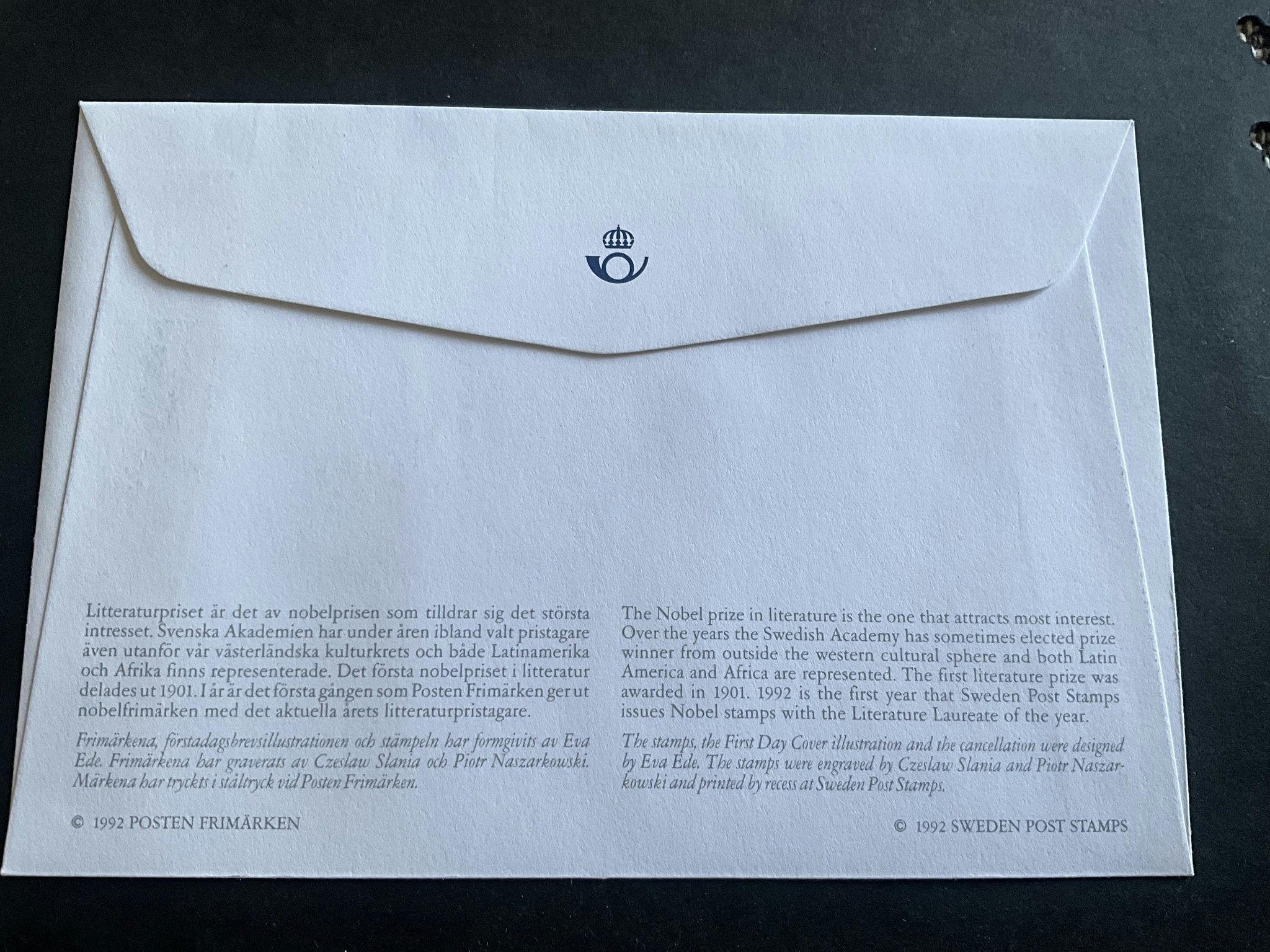Nobelpristagare 1192 facit nr 1769-1770 FDC