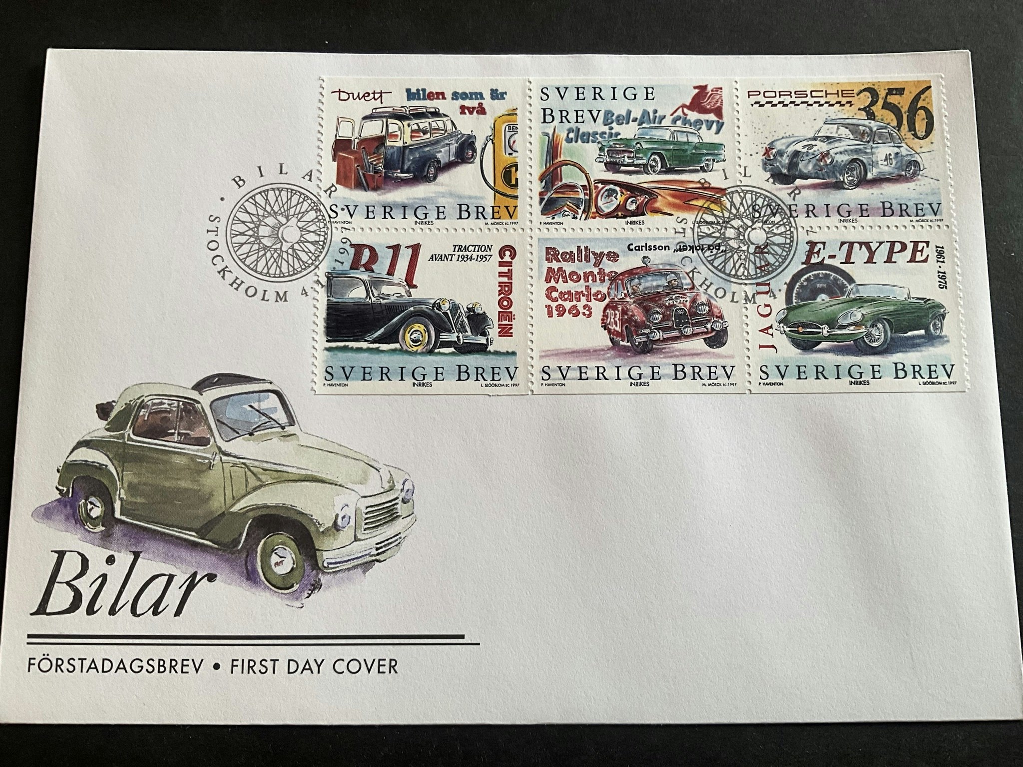 Bilar facit nr 2036-2041 FDC