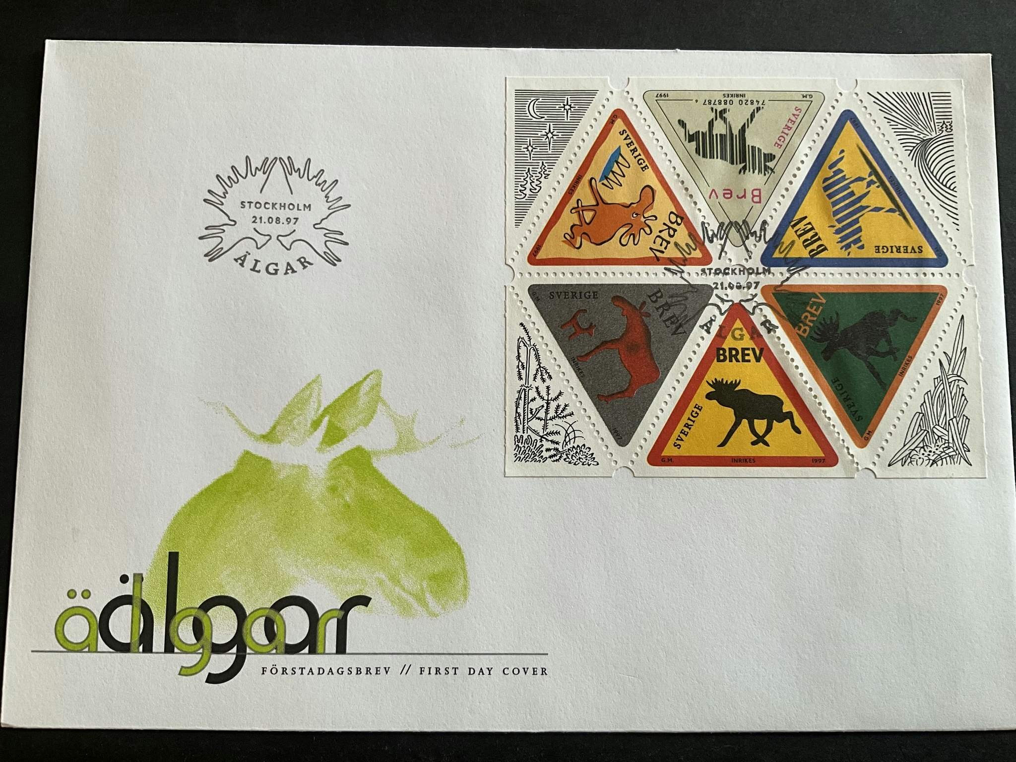 Älgar facit nr 2028-2033 FDC