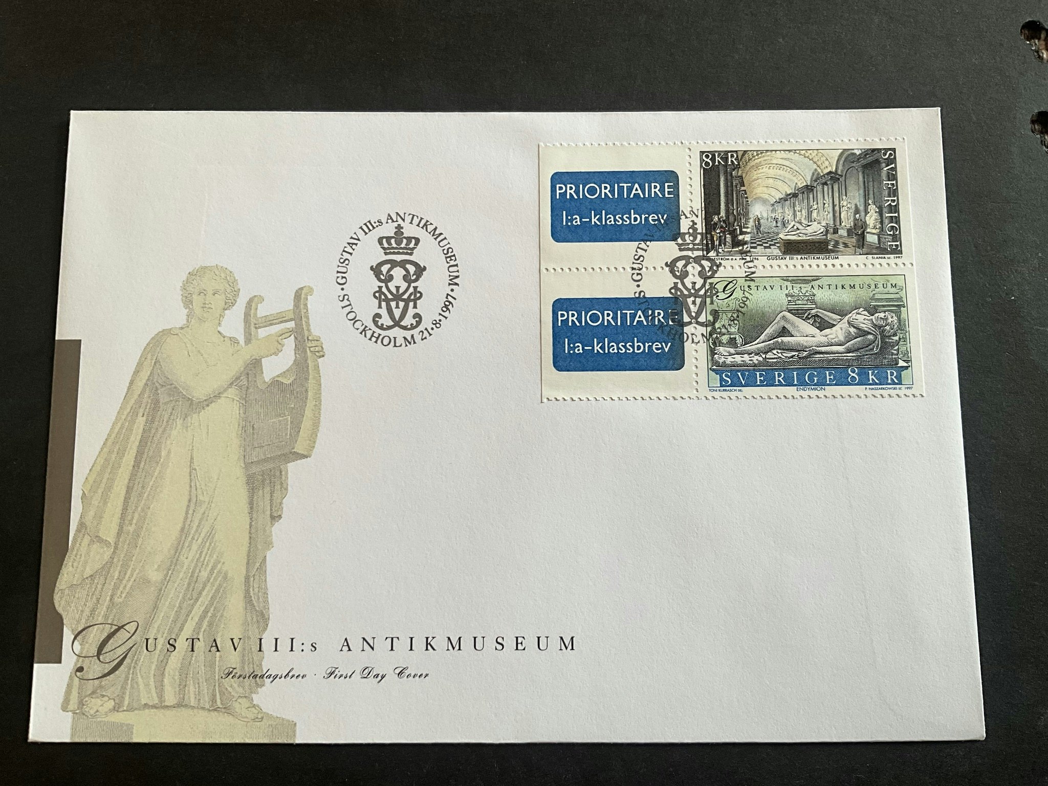 Gustaf III:s antikmuseum facit nr 2034-2035 FDC