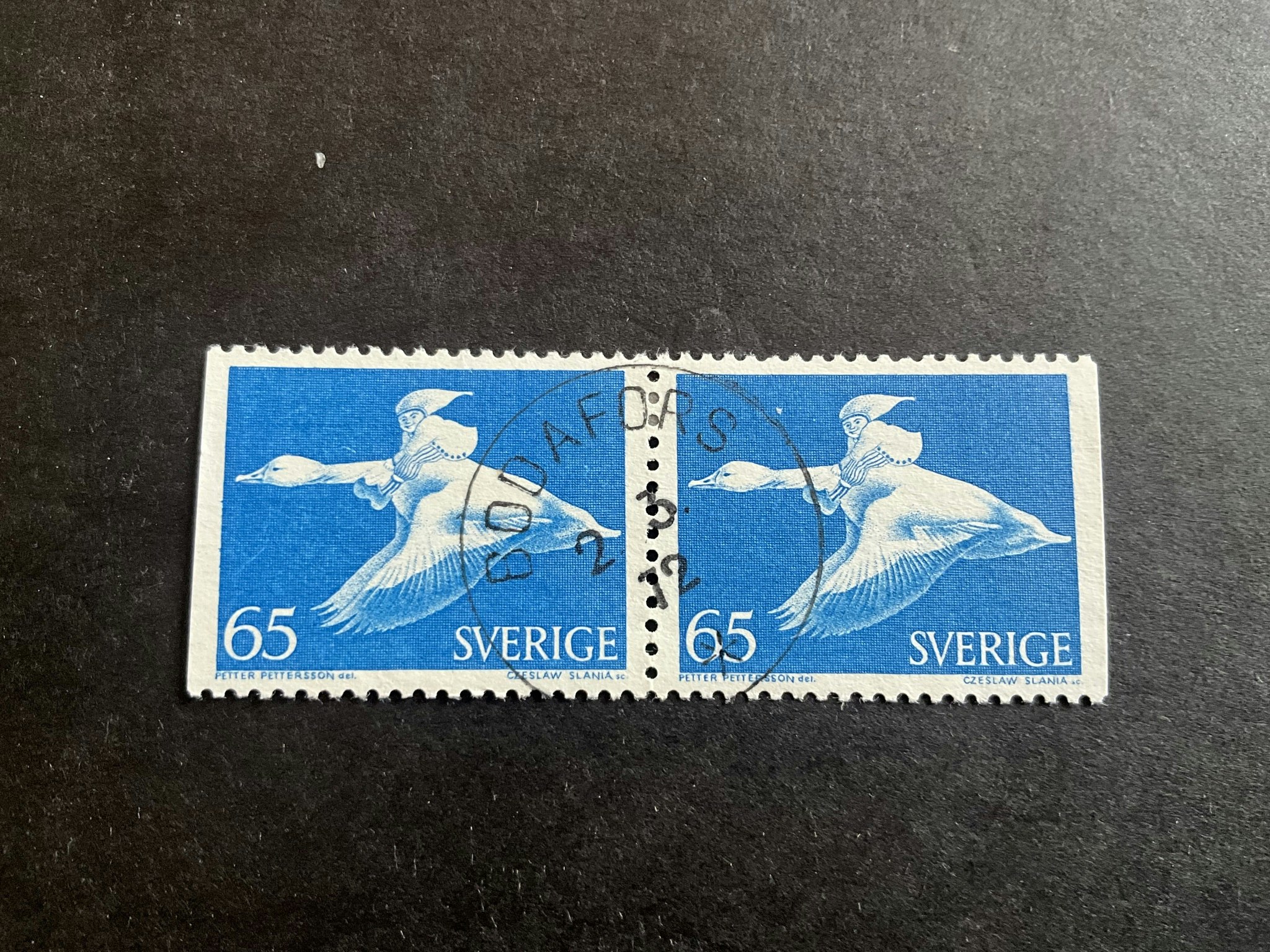 Nils Holgersson facit nr 750 BB praktstämplat BODAFORS