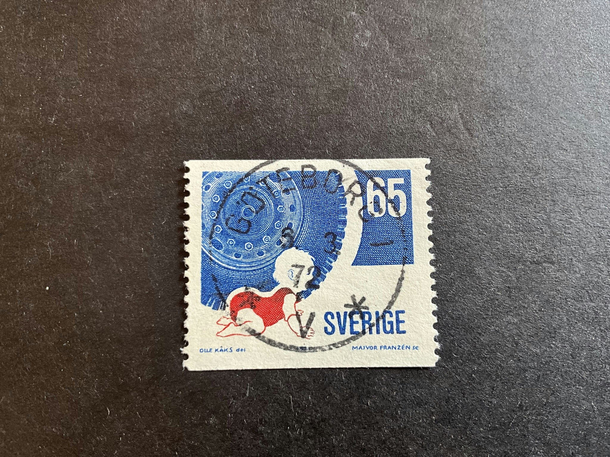Trafiksäkerhet facit nr 739 A lyxstämplat GÖTEBORG 1