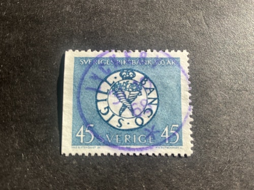 Sveriges riksbank facit nr 624 B1 praktstämplat LYCKEBY , blå stämpel
