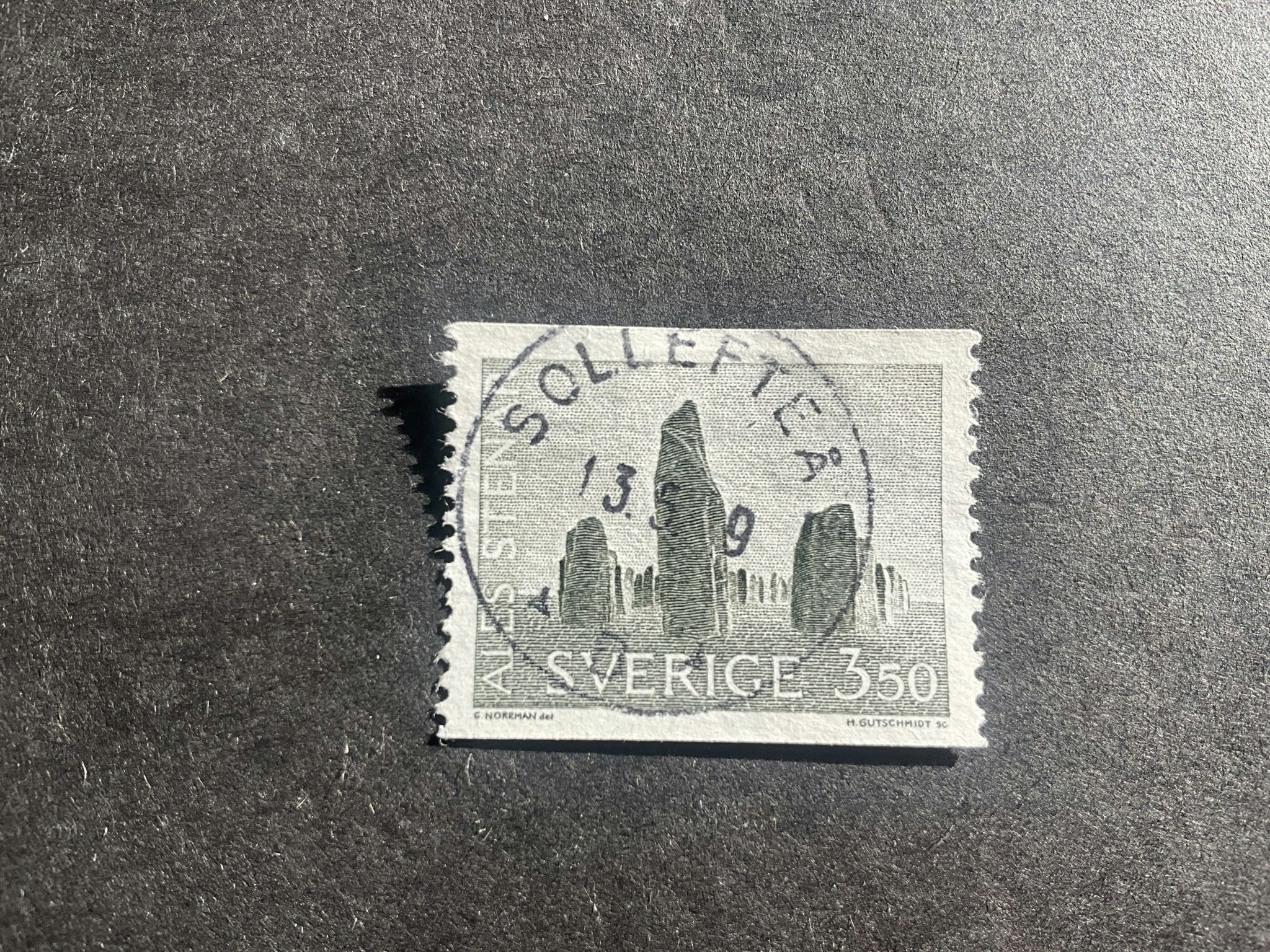 Ale stenar facit nr 579 praktstämplat SOLLEFTEÅ