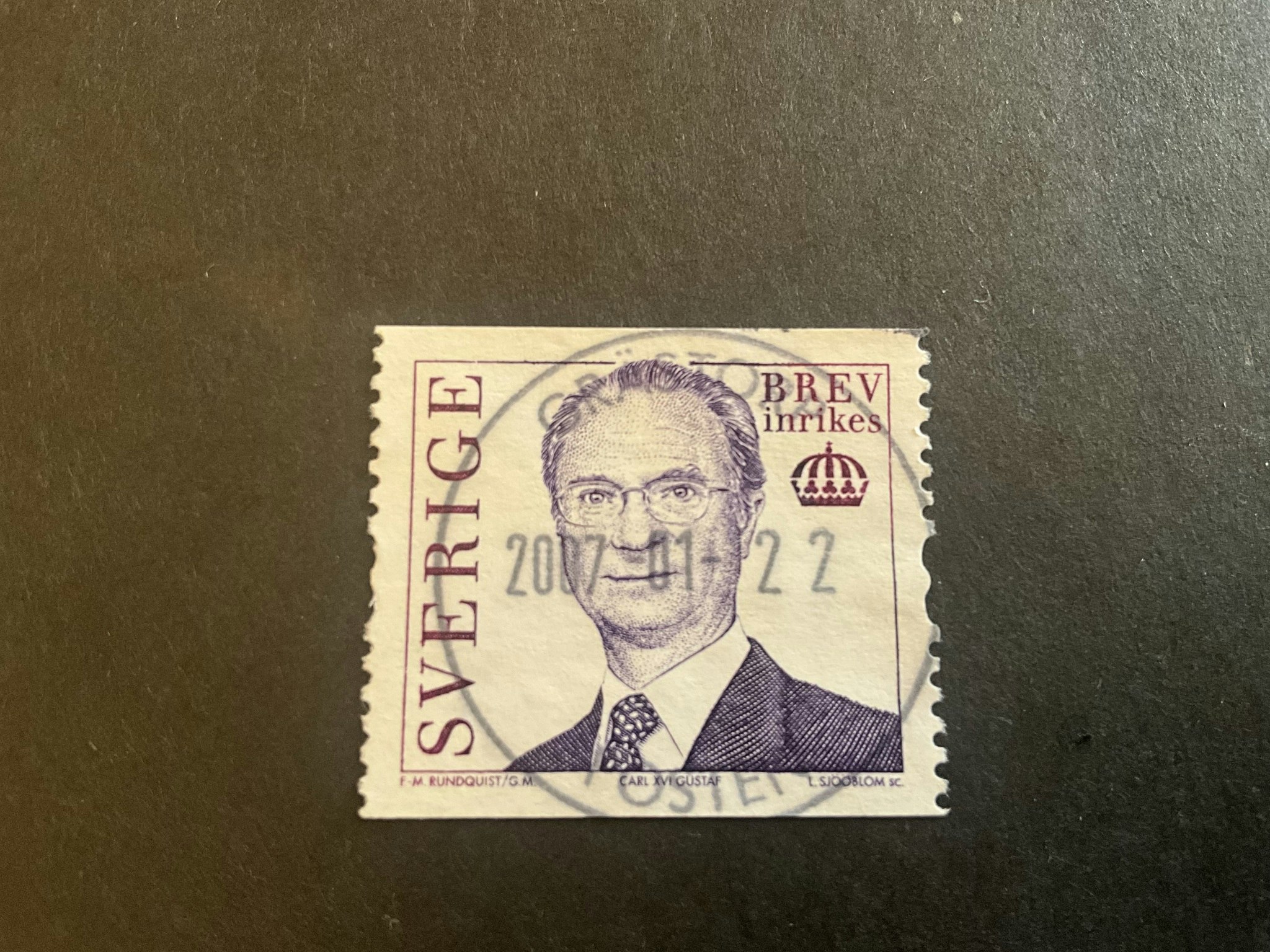 Carl XVI Gustaf facit 2464 lyxstämplat GRÄSTORP
