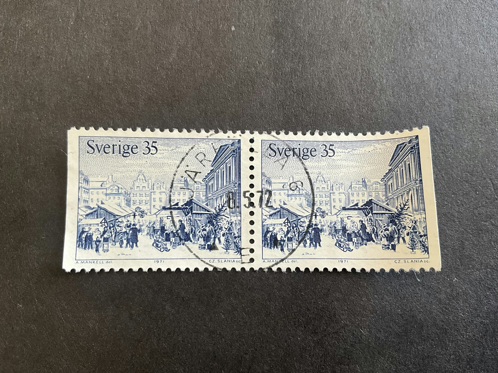 Gammaldags jul facit nr 746 BB lyxstämplat JÄRFÄLLA 6