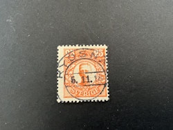Gustaf V i medaljong facit 86 praktstämplat RYDSNÄS