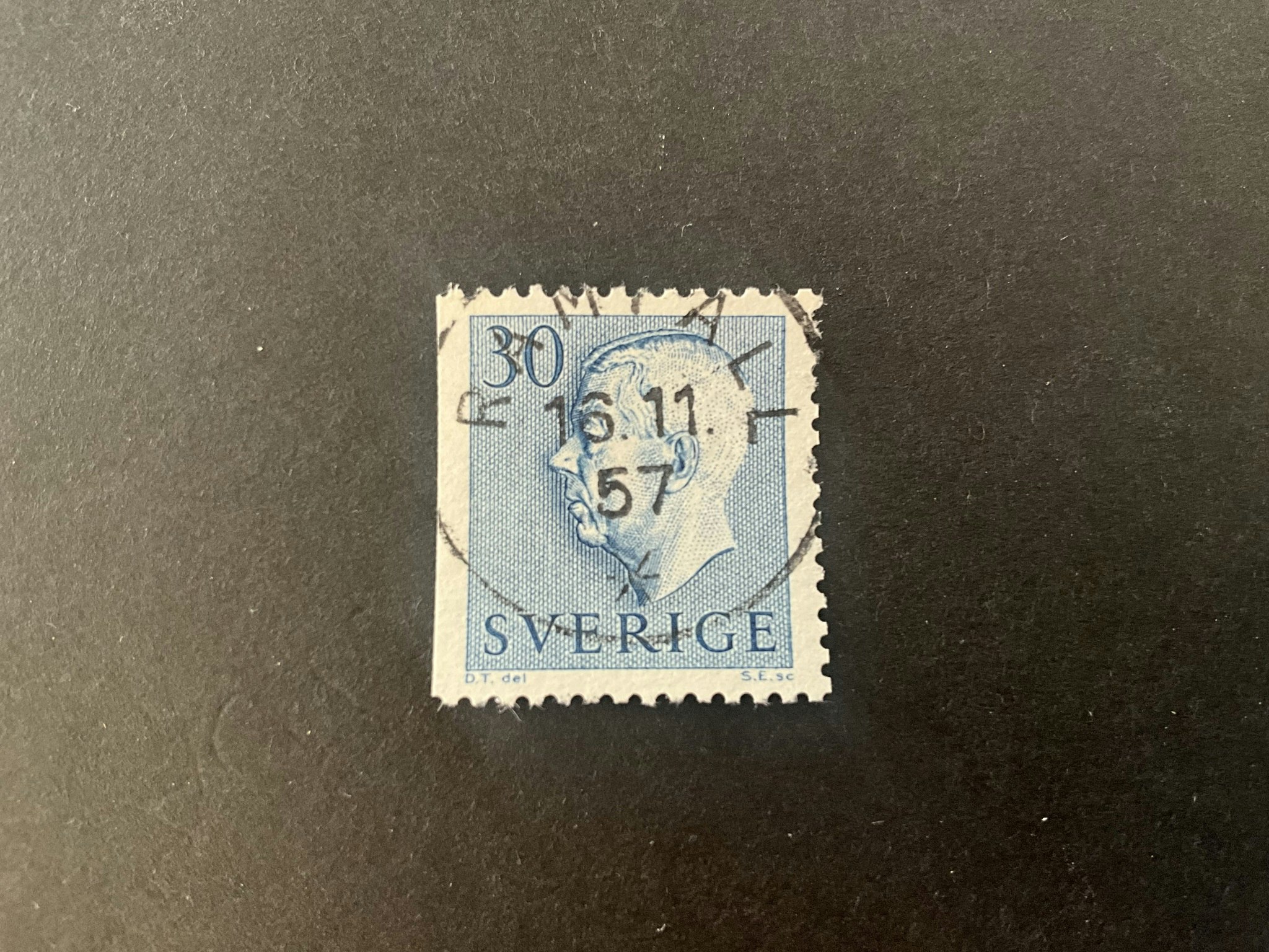 Gustaf VI Adolf facit nr 416 B1 praktstämplat RAMFALL