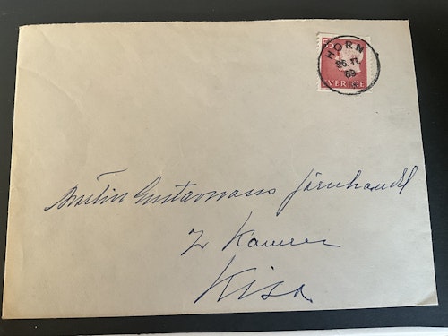 Brev frankerat med 433 A lyxstämplat HORN