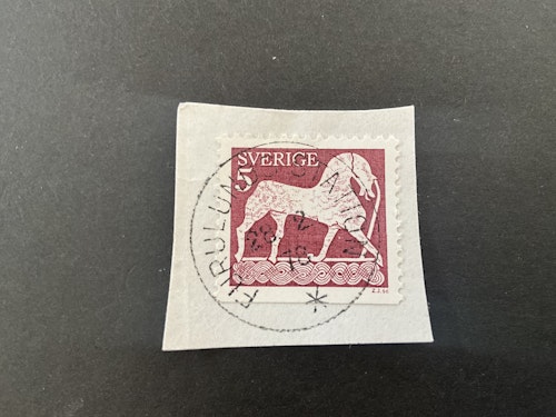 Forntida konst facit 816 B2 praktstämplat på klipp FURULUNDS STATION, sista dag