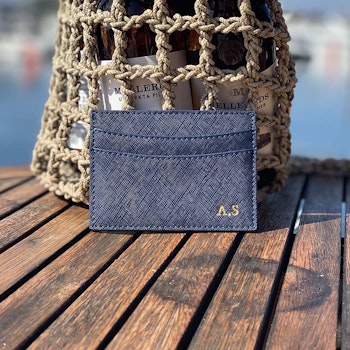 Dark Blue - Kortholder med gravering