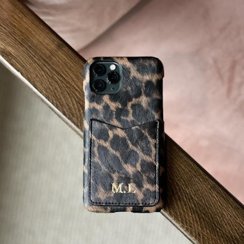 Leopard deksel med kortholder