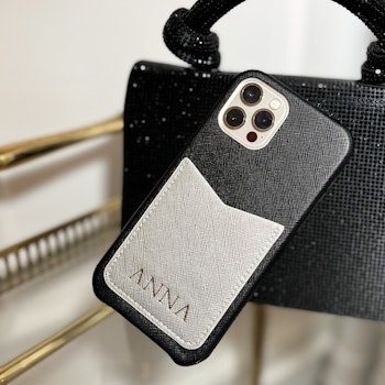 Silver metallic lomme- Deksel till iPhone