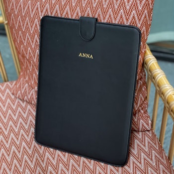 Svart smooth laptop case