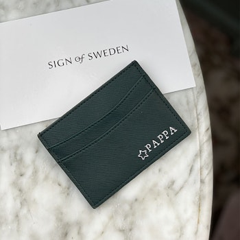 Dark Green- Kortholder med gravering