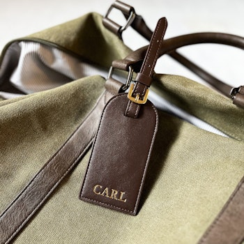 Brown travel tag