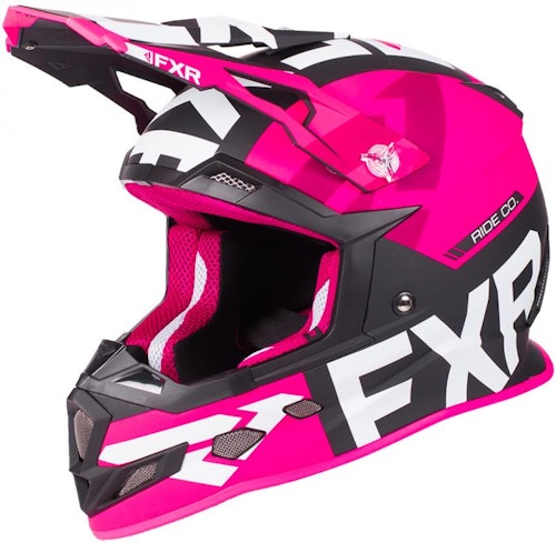 FXR Helium Race Div Hjälm 21 Elec Pink - Mats Skoter AB