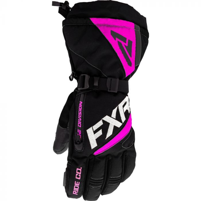 FXR Fusion Skoterhandskar 22 Black/Elec Pink
