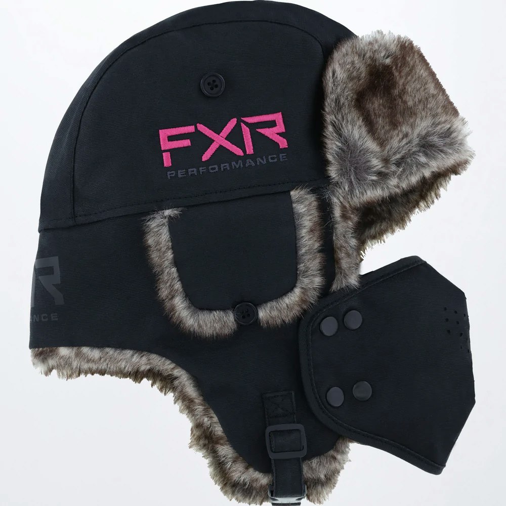 FXR Mössa Trapper Hat Black/Electric Pink