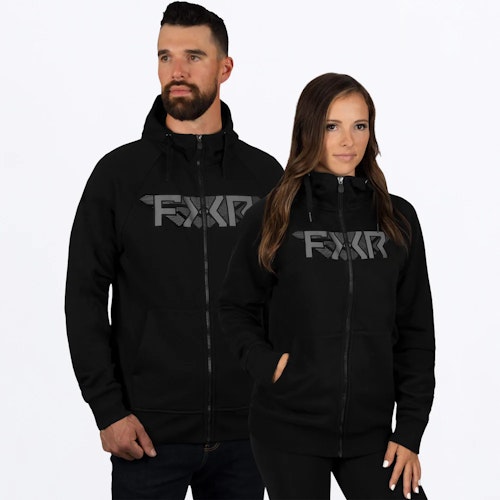 FXR Split Hoodie 23 Black/Neon Fushion