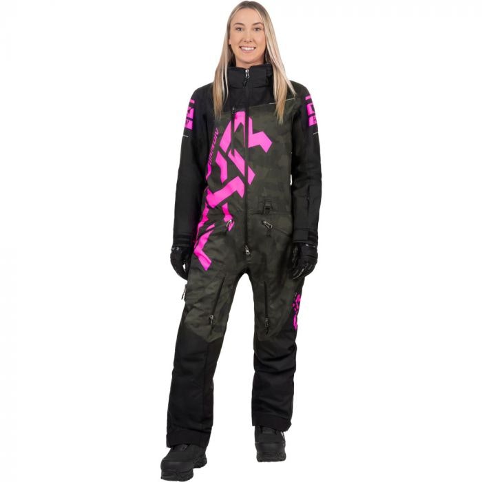 FXR CX Lite Skoteroverall (Skal) 25 Black/Army Camo/E.Pink