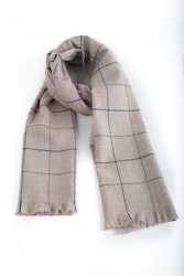 Cashmere Check - Beige/Navy Blue