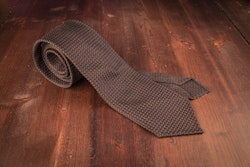 Solid Silk Grenadine Grossa Tie - Untipped - Brown