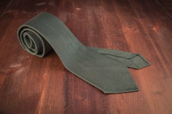 Solid Silk Grenadine Fina Tie - Untipped - Forrest Green