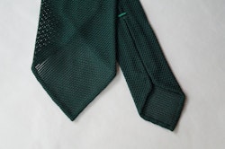 Solid Silk Grenadine Fina Tie - Untipped - Forrest Green