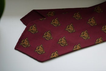 Fox Ancient Madder Silk Tie - Untipped - Burgundy/Rust/Brown