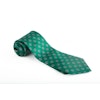 Floral Printed Silk Tie - Green/Light Blue/White