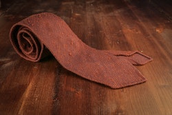 Solid Shantung Grenadine Tie - Untipped - Brown