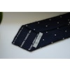 Polka Dot Shantung Grenadine Tie - Untipped - Navy Blue/White