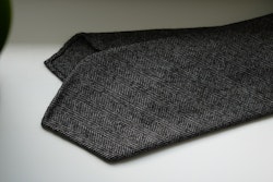 Herringbone Wool Tie - Untipped - Brown