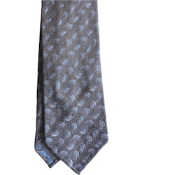 Paisley Silk Tie - Untipped - Brown/Beige/Light Blue