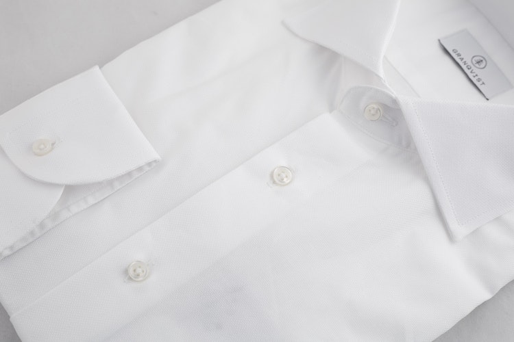 Enfärgad Royale Oxfordskjorta - Cutaway - Vit
