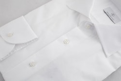 Enfärgad Royale Oxfordskjorta - Cutaway - Vit