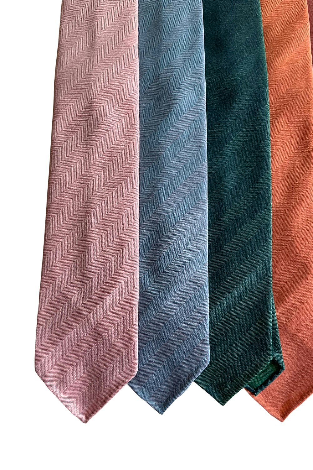 Solaro Wool/Cotton Tie - Untipped - Rust/Green