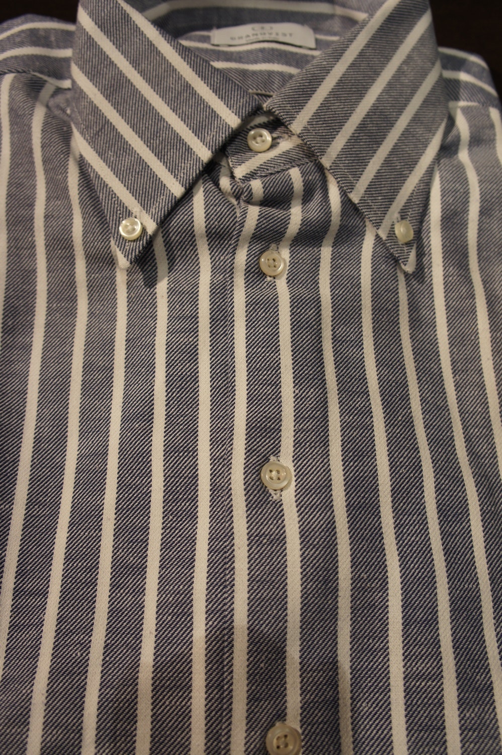 Striped Shirt - Navy Blue/White